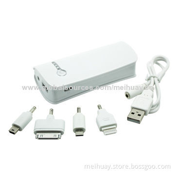 Mobile Phone Power Banks, 5,200mAh, 18650 Battery Cell
